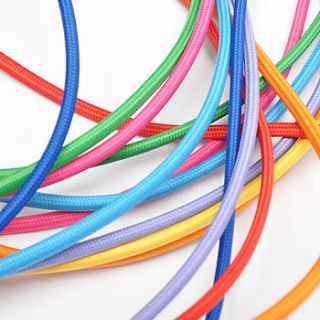 coloured fabric lighting cable 18 colours by quirk