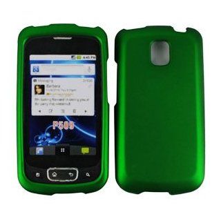 For AT&T LG Thrive P506 Accessory   Rubber Green Hard Case Cover+Lf Stylus Pen Cell Phones & Accessories