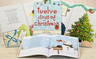 personalised 12 days of christmas book by the letteroom