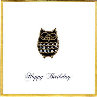 'happy birthday' embroidered cards by sabah designs