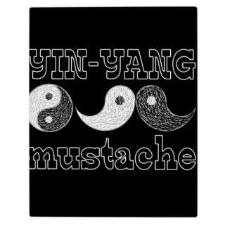 Yin Yang Mustache Design Photo Plaque