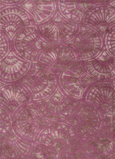 Transitional Geometric Pattern Pink/Purple Wool/Silk Tufted Rug 5x8   Area Rugs