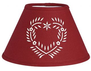 red embroidered lampshade by la vie en rose sales