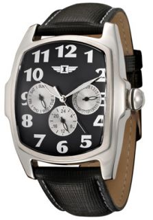 I by Invicta 70115 005  Watches,Mens Black Dial Black Technofiber Genuine Leather, Casual I by Invicta Quartz Watches