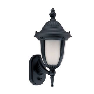 Monterey Energy Star Collection Wall mount 1 light Outdoor Matte black Light Fixture with Line Switch Acclaim Wall Lighting