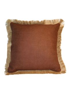 brown burlap pillow (20 x 20) by Lacefield Designs