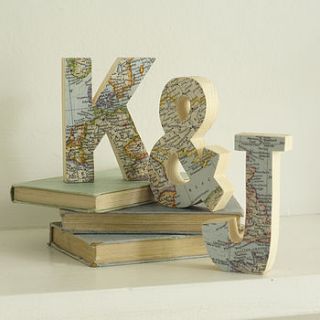 bespoke wooden map letters by bombus