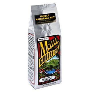 Maui Coffee Company 20% Maui Blend Vanilla Macadamia Nut Coffee (Whole Bean), 7 Ounces (Pack of 3)  Roasted Coffee Beans  Grocery & Gourmet Food
