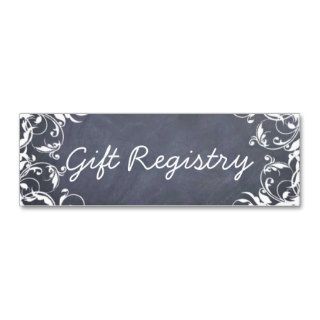 Chalkboard Wedding Gift Registry Insert Cards Business Cards