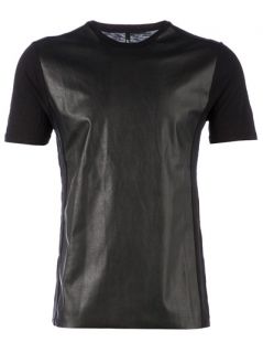 Neil Barrett Faux Leather Front T shirt
