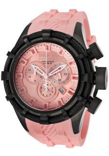 Invicta 11823  Watches,Mens Bolt Chronograph Pink Dial Pink Polyurethane, Chronograph Invicta Quartz Watches