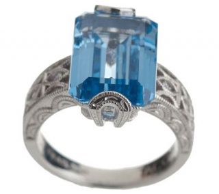 Tacori IV Diamonique Epiphany Simulated Blue Topaz Ring —