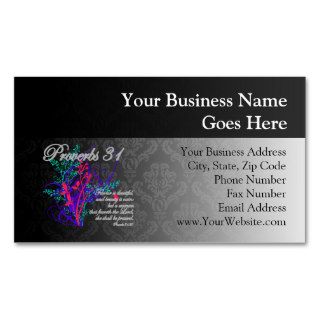 Proverbs 31 Bible Christian Women's Business Card Template