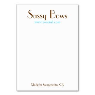 Sassy Bow & Jewelry Display Card Business Cards