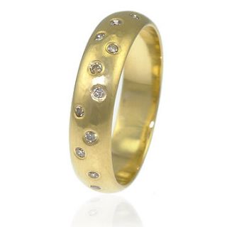 chocolate diamond ring in 18ct gold by lilia nash jewellery