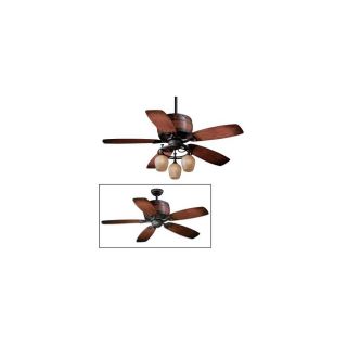 Cascadia Lighting Cabernet 52 in Oil Rubbed Bronze Indoor Downrod Mount Ceiling Fan with Light Kit and Remote Control