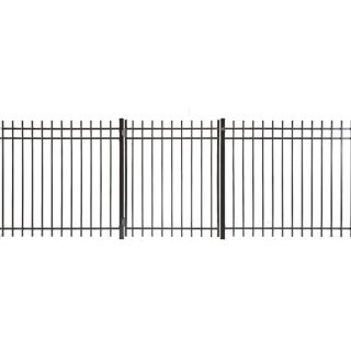 Merchants Metals Black Galvanized Steel Fence Gate (Common 48 in x 42 in; Actual 46 in x 38 in)