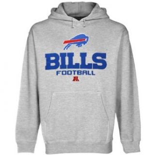 NFL Buffalo Bills Ash Critical Victory V Pullover Hoodie Sweatshirt (Large) Clothing