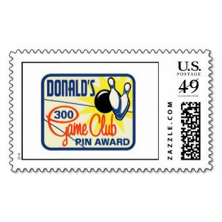 Donald's "300 Game Club" Bowling Pin Award Postage Stamp
