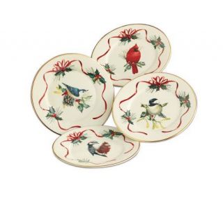 Lenox Winter Greetings Party Plates   Set of 4 —