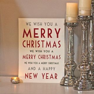 merry christmas poster by chapel cards