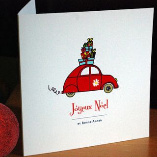 personalised 'driving home' christmas cards by ten and sixpence