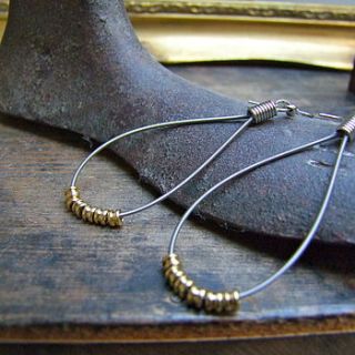 recycled bass guitar earrings by bobby rocks