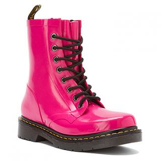 Dr Martens Drench 8 Eye Boot  Women's   Hot Pink Patent Vulcanised Rubber