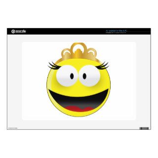 Happy Smiley Face Princess 15" Laptop Decals