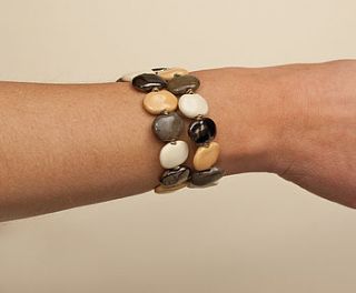 hand made ceramic bracelets  various by ethical trading company