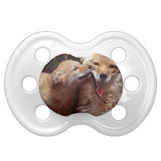 Wolf Coyote Mother And Pup Pacifiers