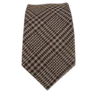 Brown Wool Glen Plaid 2 1/2" Skinny Tie at  Mens Clothing store Neckties