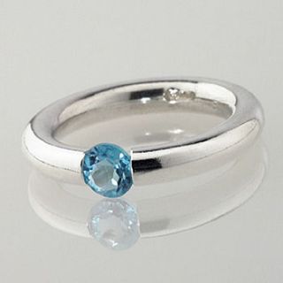 plain gem set tension ring by anthony blakeney