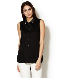 Jayna Jeweled Collar Shirt by Elizabeth and James