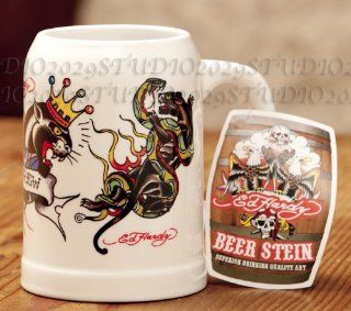 Ed Hardy Panthers Brew Ceramic Beer Stein / Mug Kitchen & Dining