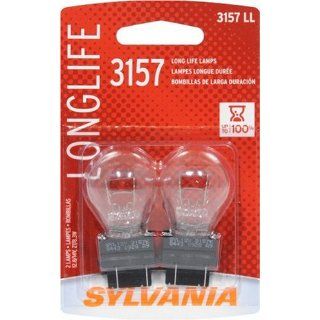 Sylvania 3157 LL Long Life Miniature Lamp, (Pack of 2) Automotive