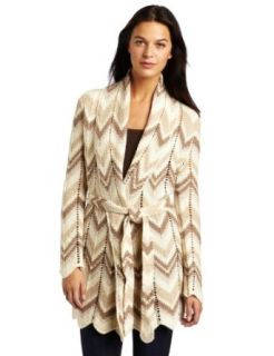 Lucky Brand Women's Aspen Zig Zag Long Sweater Jacket, Natural Multi, Small Pullover Sweaters