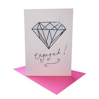 bling engagement card by martha and hepsie