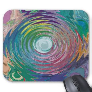 Colorful Water Drop Swirl Abstract Mousepad