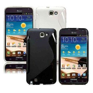 Importer520 2in1 Combo Black White S Shape TPU Case Cover for Samsung Galaxy Note i717 i9220 Cell Phones & Accessories