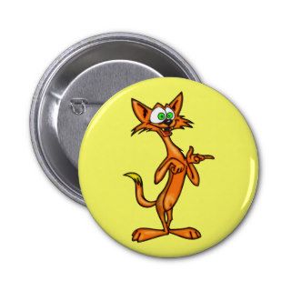 Funny Cartoon Cat Buttons