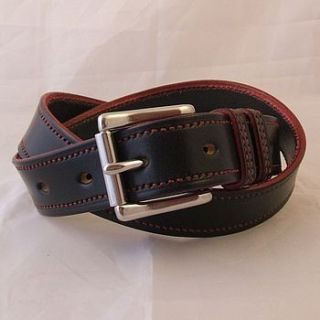 handstitched hotel english leather belt by tbm   the belt makers