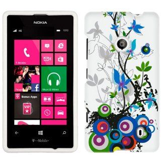 Nokia Lumia 521 White Sprint Flower Phone Case Cover Cell Phones & Accessories