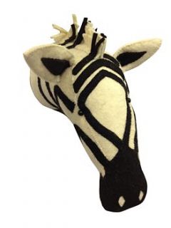 felt zebra head by nubie modern kids boutique