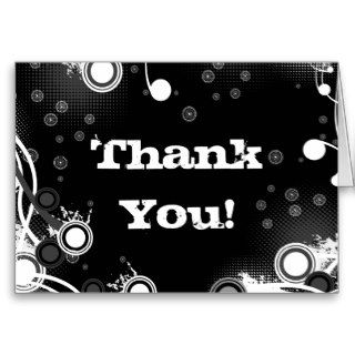 Black and White   Thank You Card