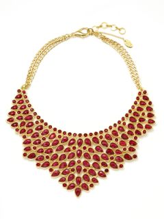 Rosaline Resin Stone Bib Necklace by Amrita Singh