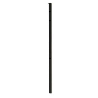 Ironcraft Black Powder Coated Aluminum Flat Cap Fence Post (Common 79 in; Actual 79 in)