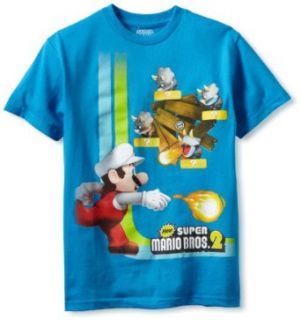 Nintendo Boys 8 20 8 18 Super Mario Bros Tee, Turquoise, 8 Fashion T Shirts Clothing