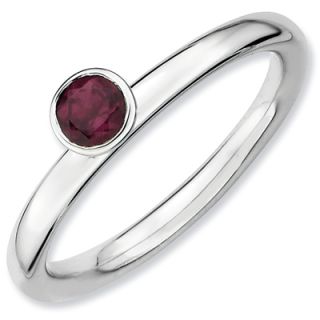 Stackable Expressions™ 4.0mm Rhodolite Solitaire High Profile Ring