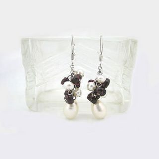 pearl cluster earrings by tigerlily jewellery